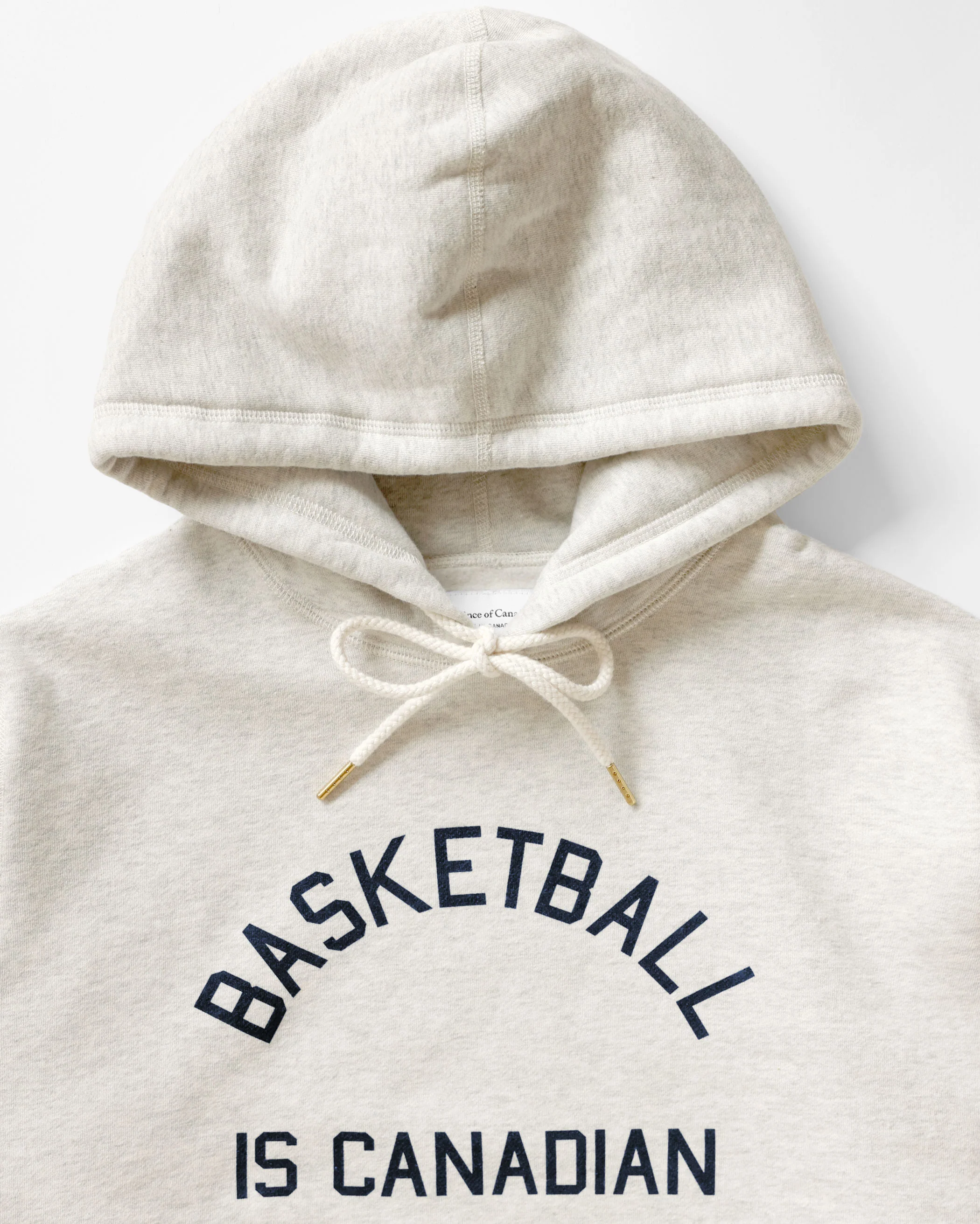 Basketball is Canadian Fleece Hoodie Eggshell - Unisex - Image 3