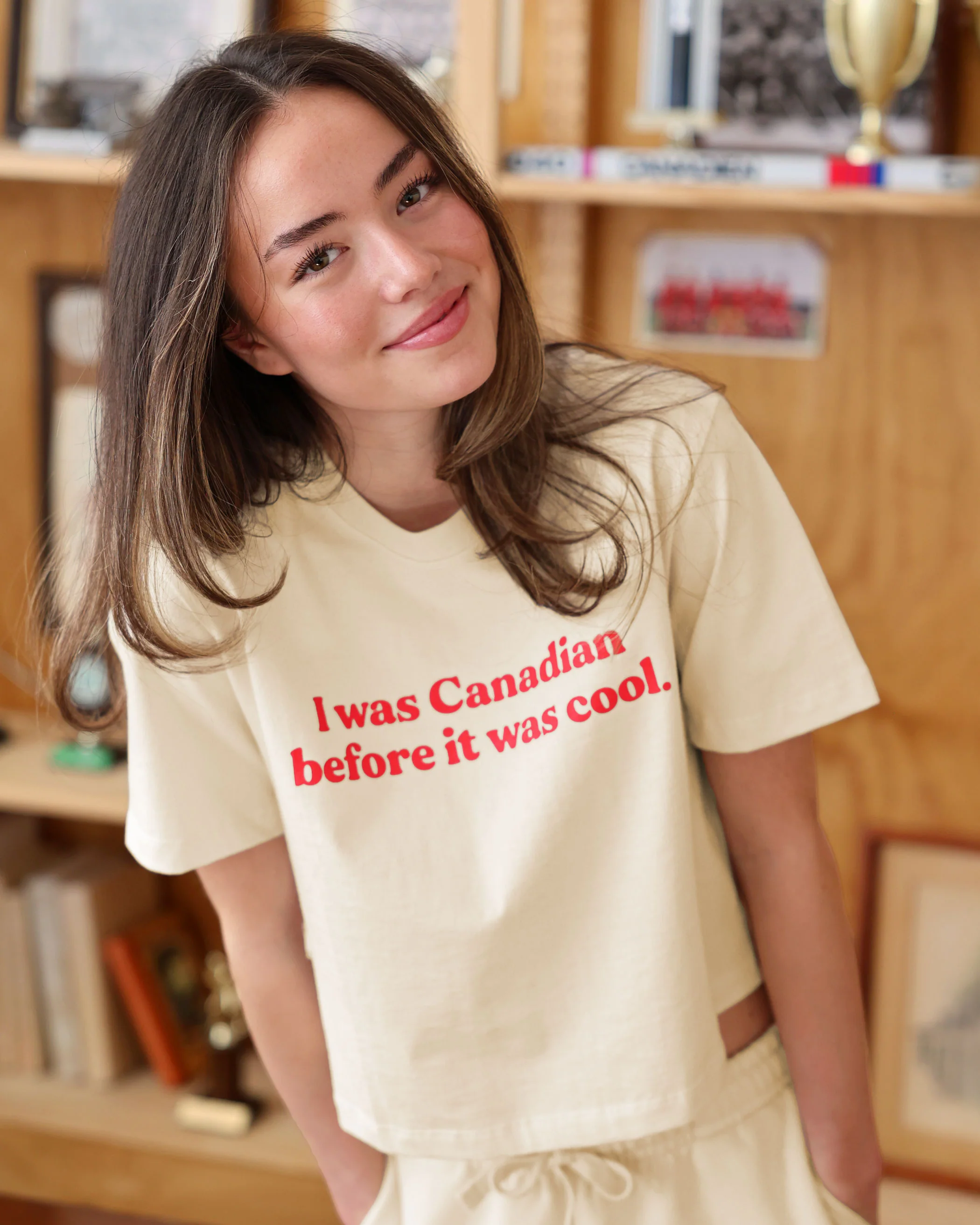 Cool Canadian Crop Top Natural - Image 2