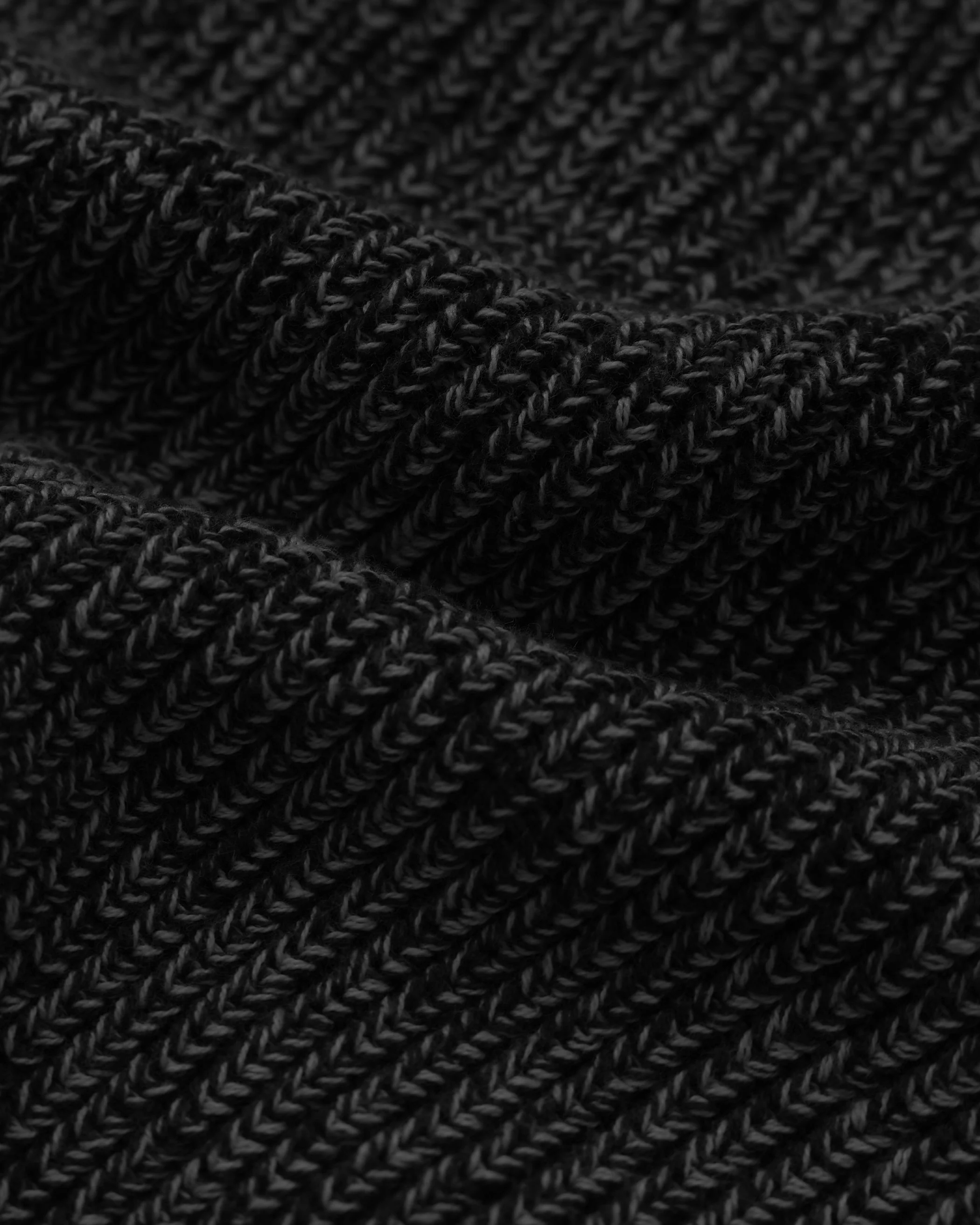 Cotton Knit Sweater Heather Black - Unisex - Image 6