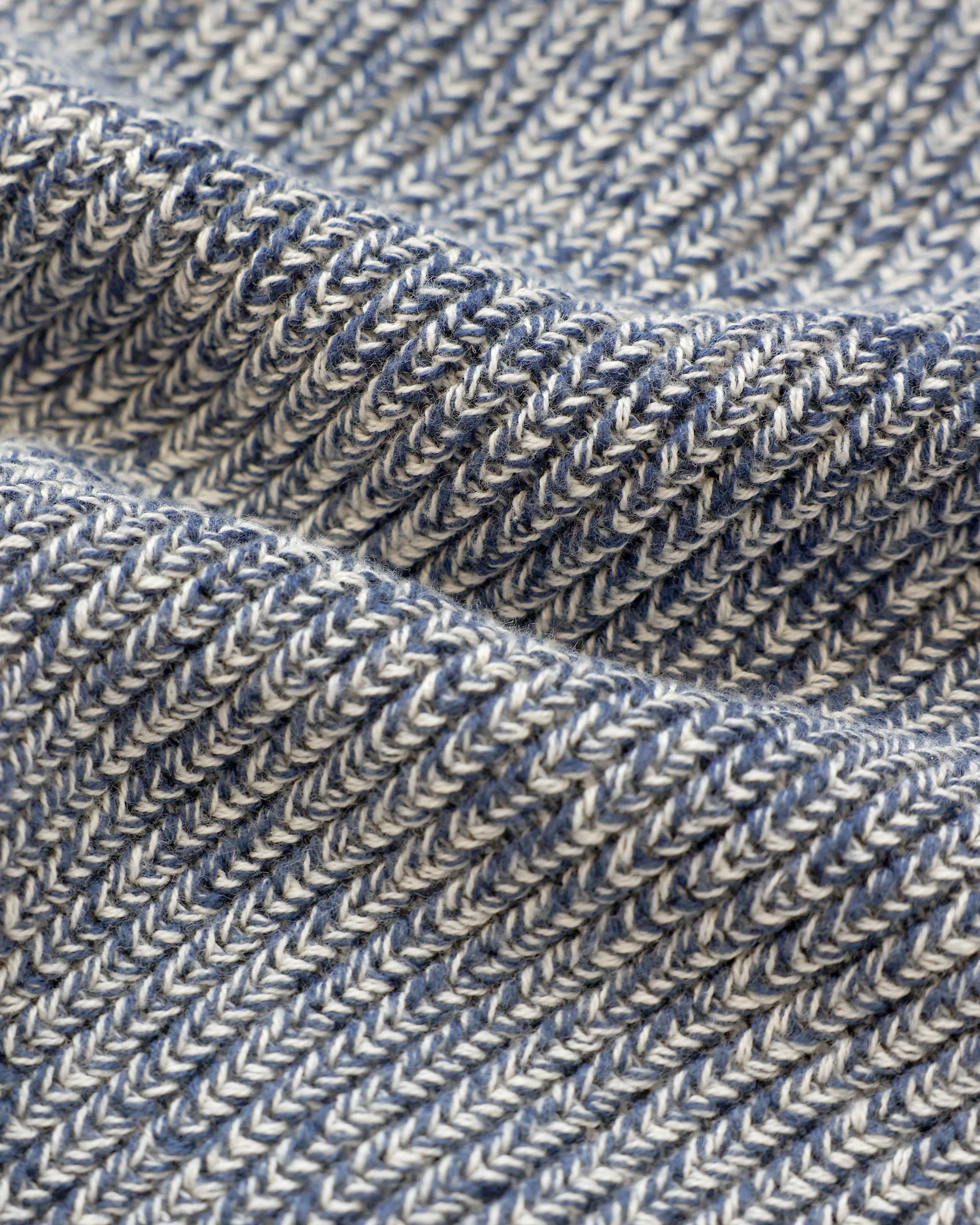 Cotton Knit Sweater Heather Navy - Unisex - Image 6