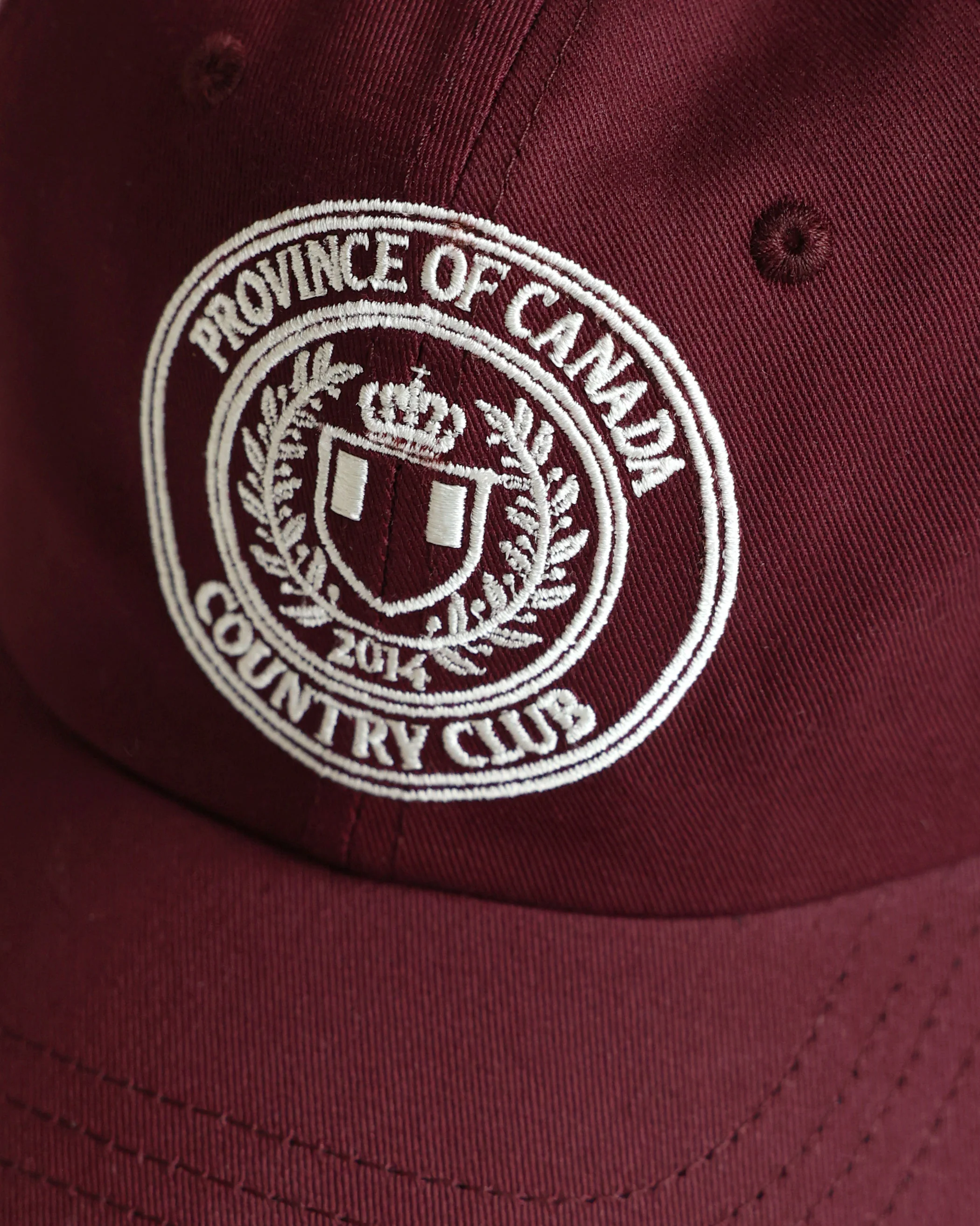 Country Club Baseball Hat Dark Burgundy - Image 4