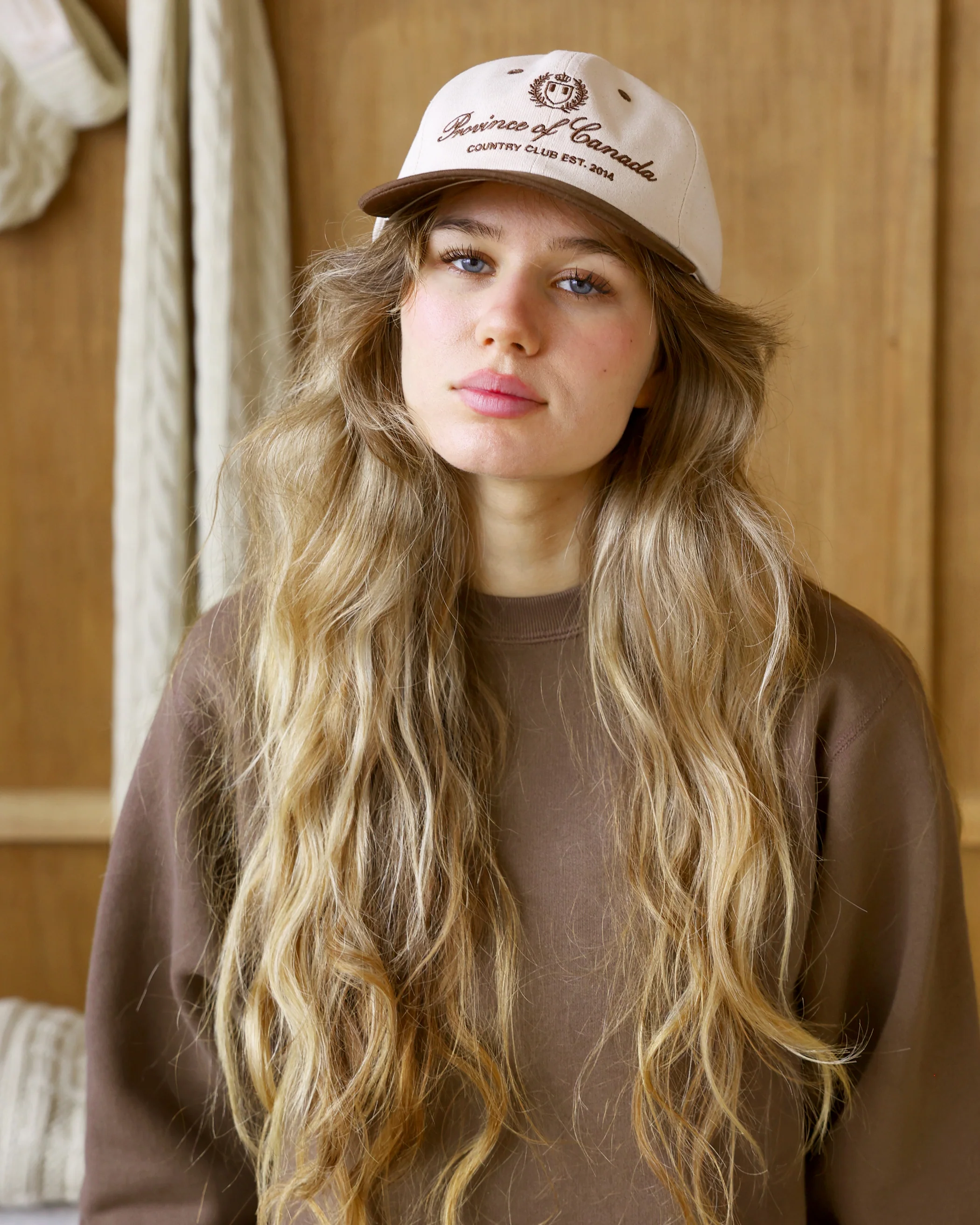 Country Club Baseball Hat Natural Brown - Image 6