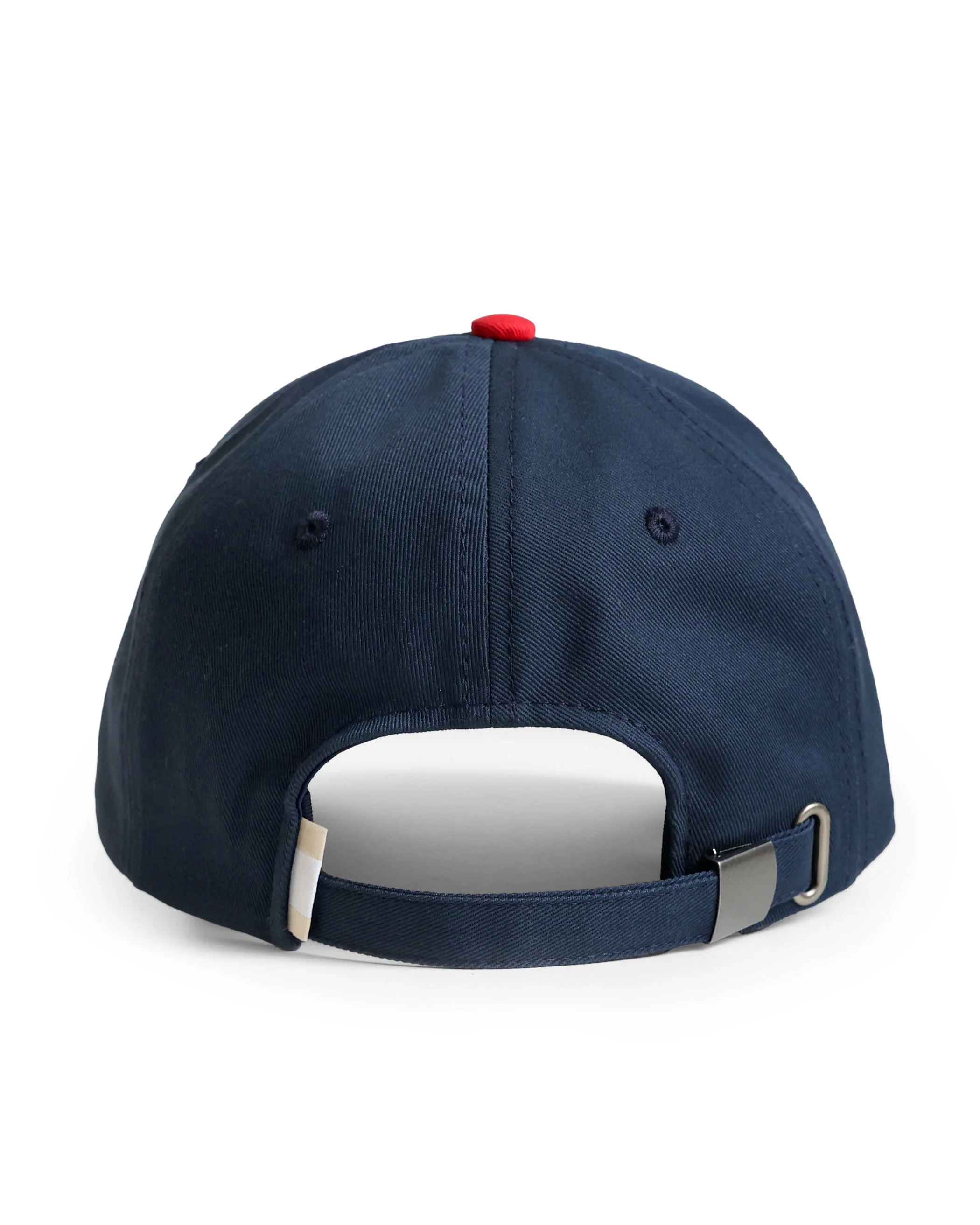 Script Logo Baseball Hat Navy Red - Image 3