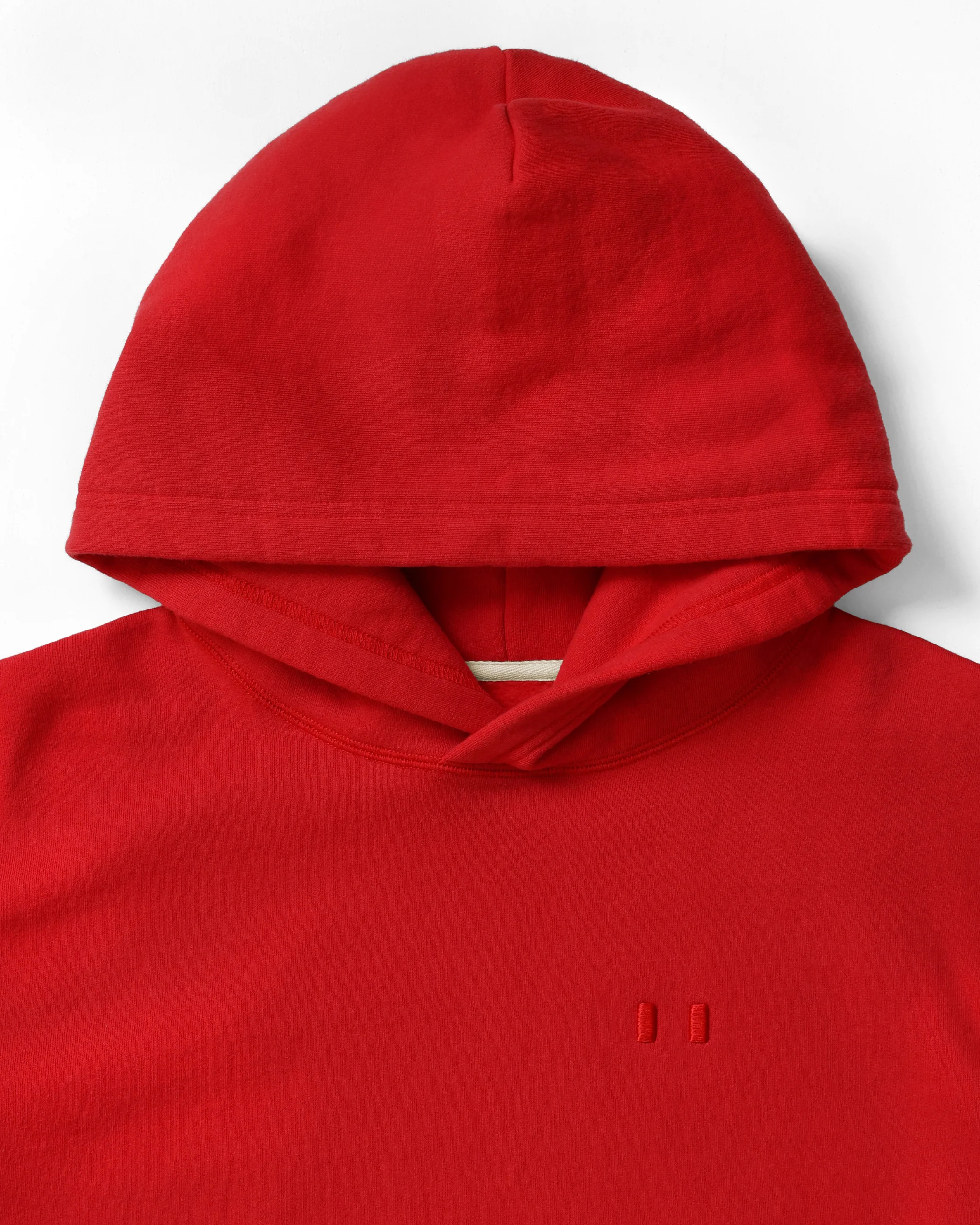 Flag Fleece Hoodie Red - Unisex - Image 2