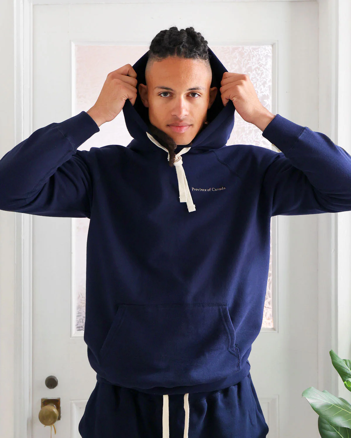 French Terry Hoodie Navy - Unisex - Image 8