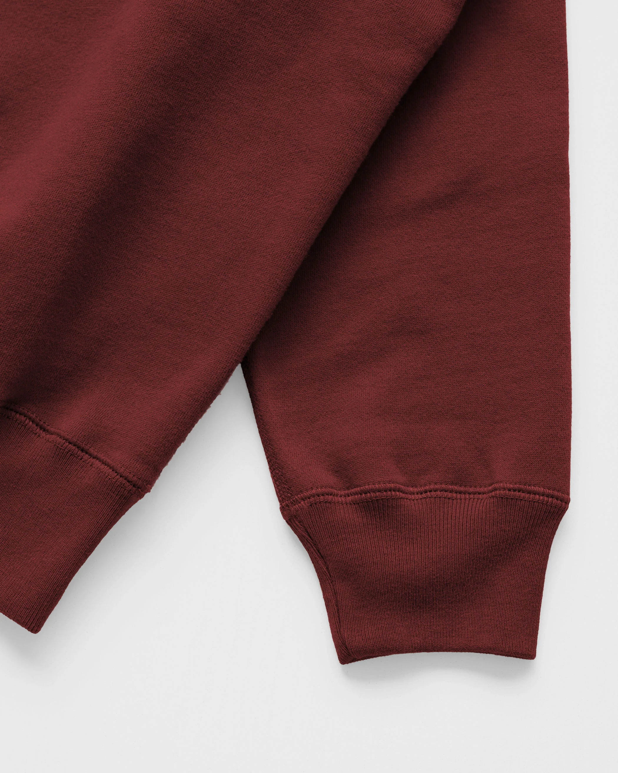 Half Zip Fleece Sweatshirt Burgundy - Unisex - Image 6