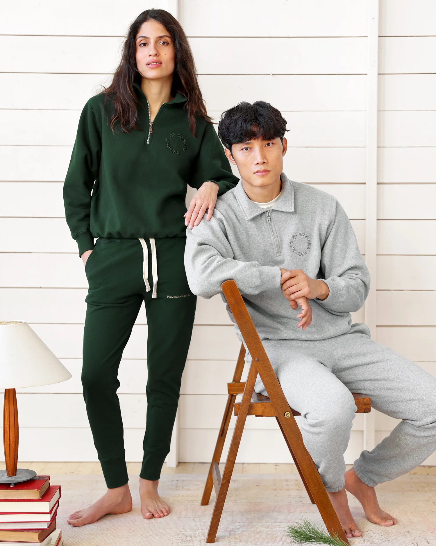 Half Zip Fleece Sweatshirt Heather Grey - Unisex - Image 7