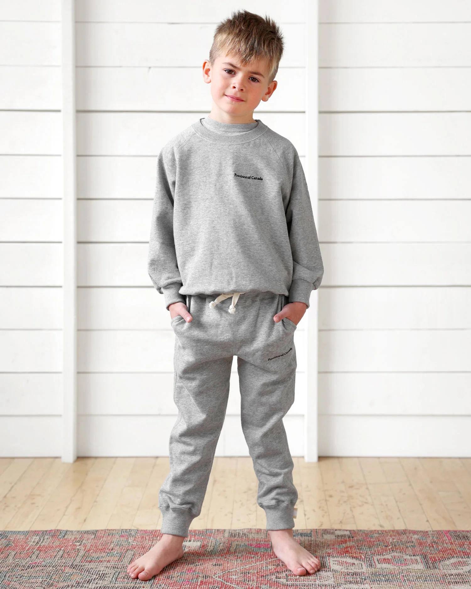 Kids French Terry Sweatshirt Heather Grey - Unisex - Image 5