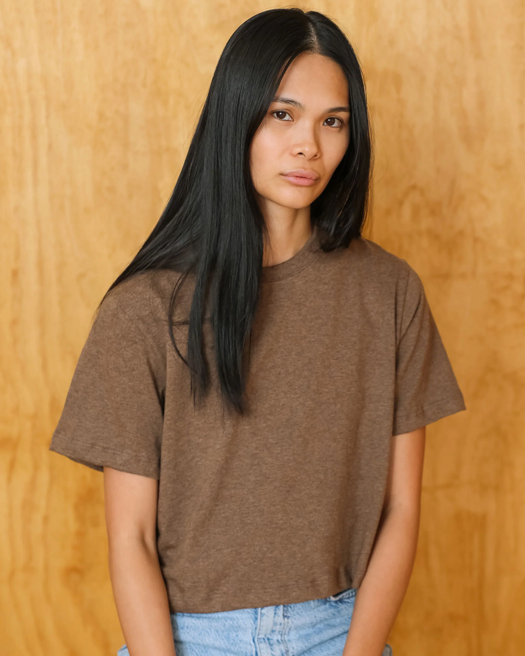 Monday Crop Top Heather Brown - Image 2