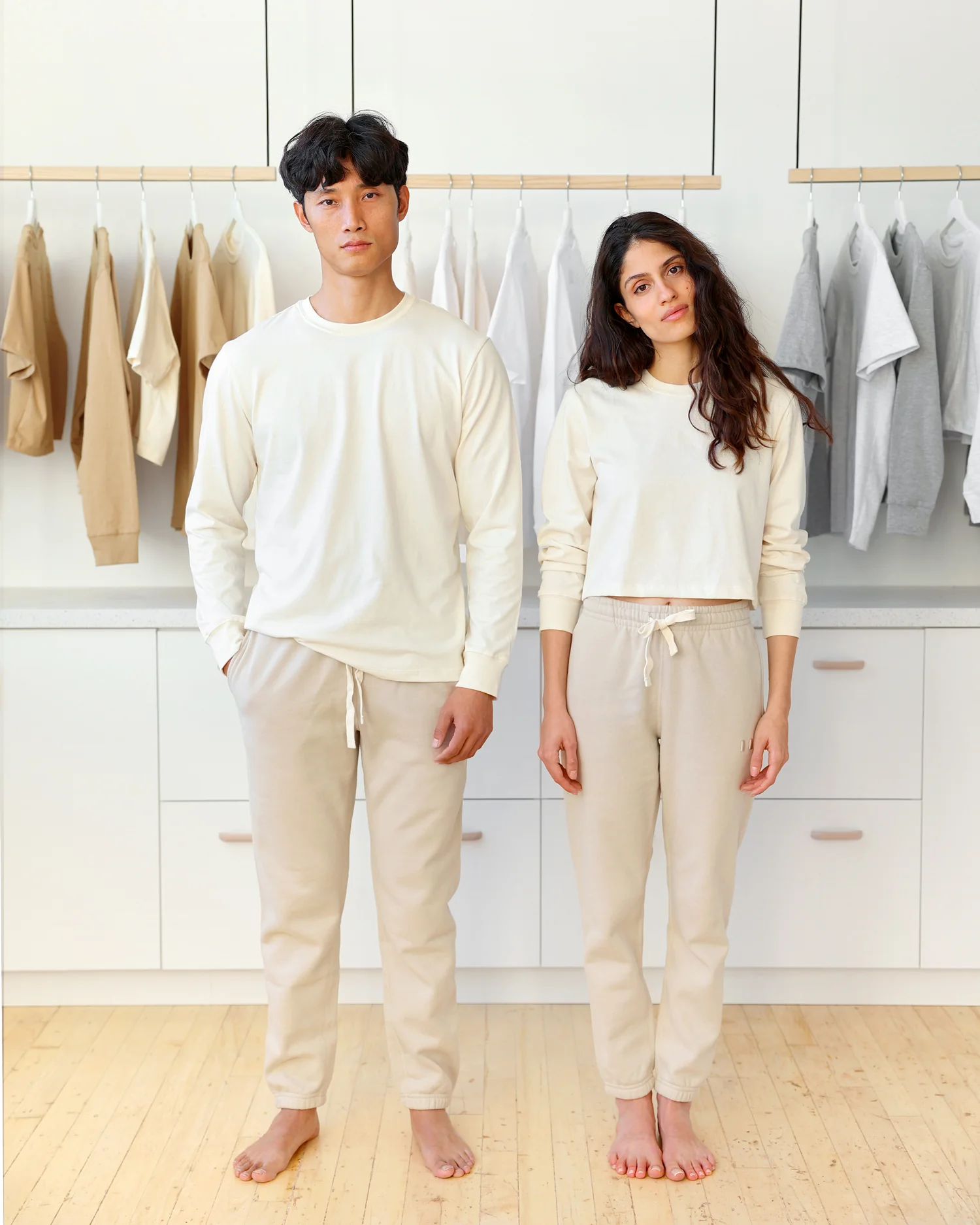 Monday Long Sleeve Crop Top Natural - Image 8