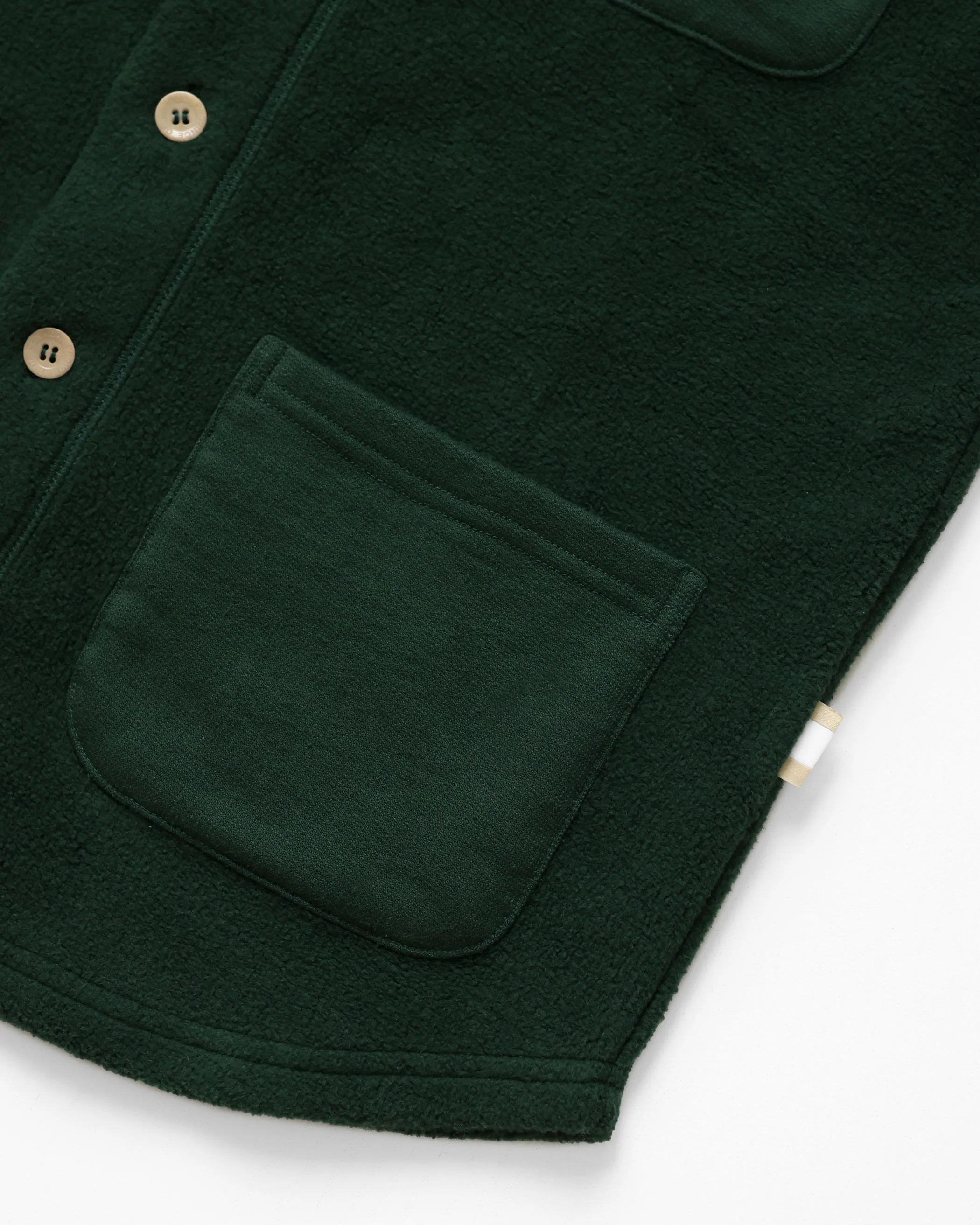 Reverse Fleece Overshirt Forest - Unisex - Image 7