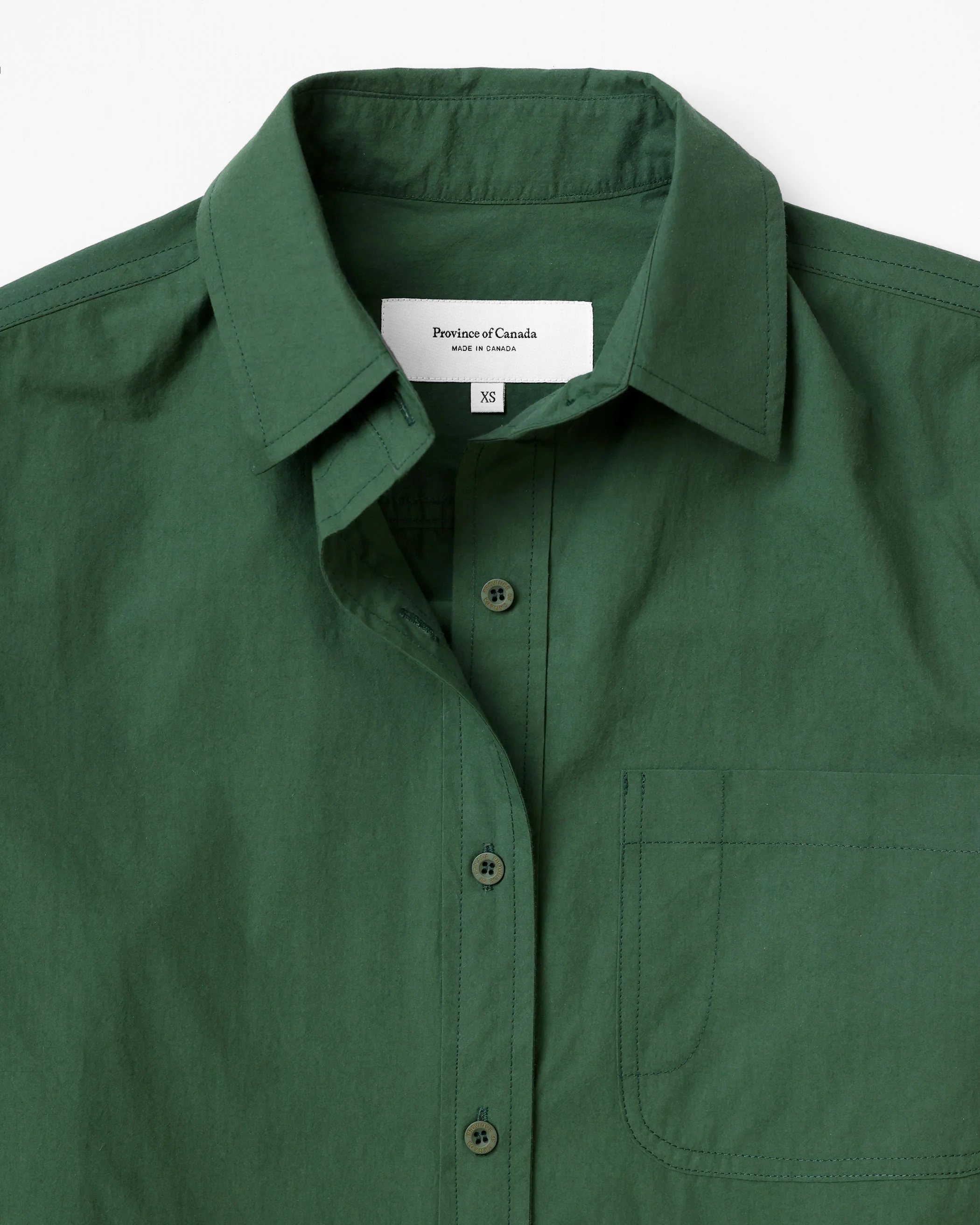 Washed Poplin Dress Forest - Image 4