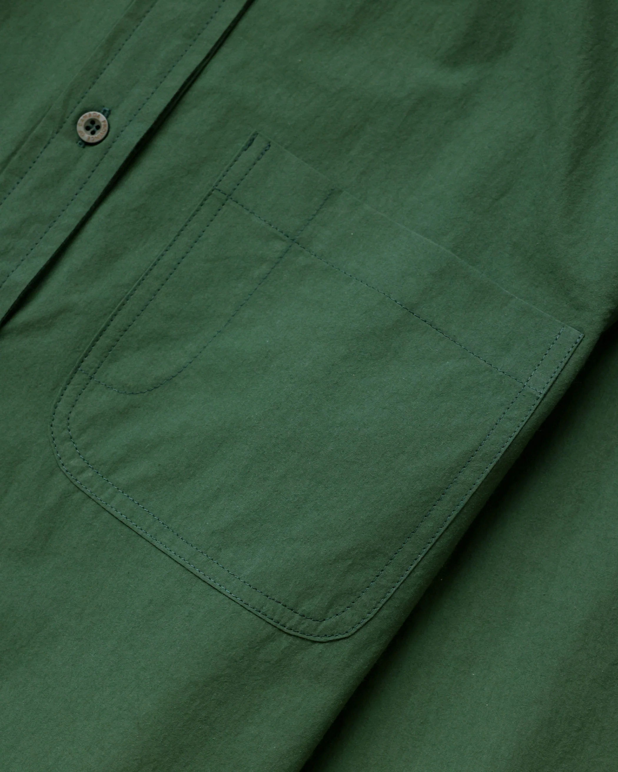 Washed Poplin Dress Forest - Image 7