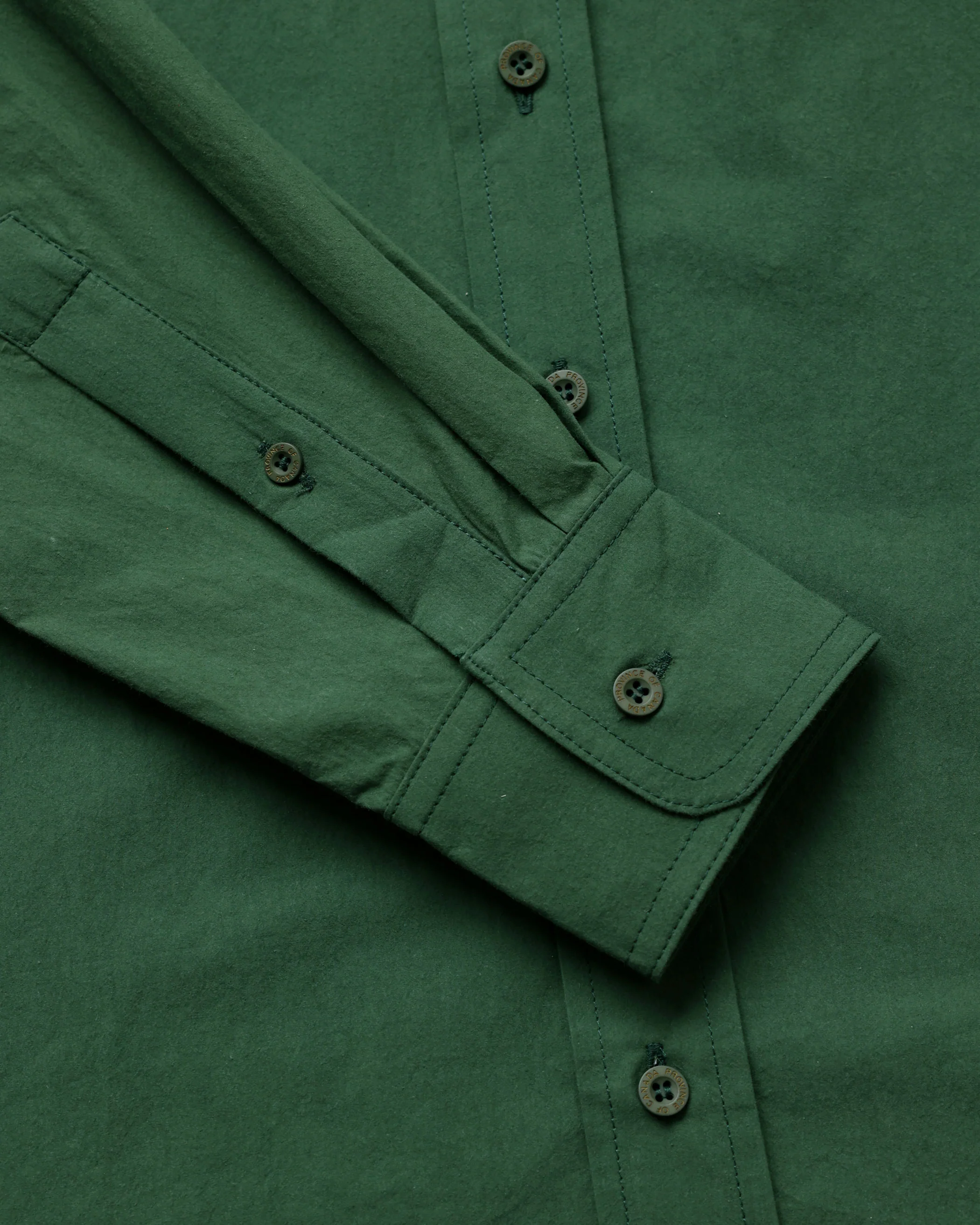 Washed Poplin Shirt Forest - Unisex - Image 5