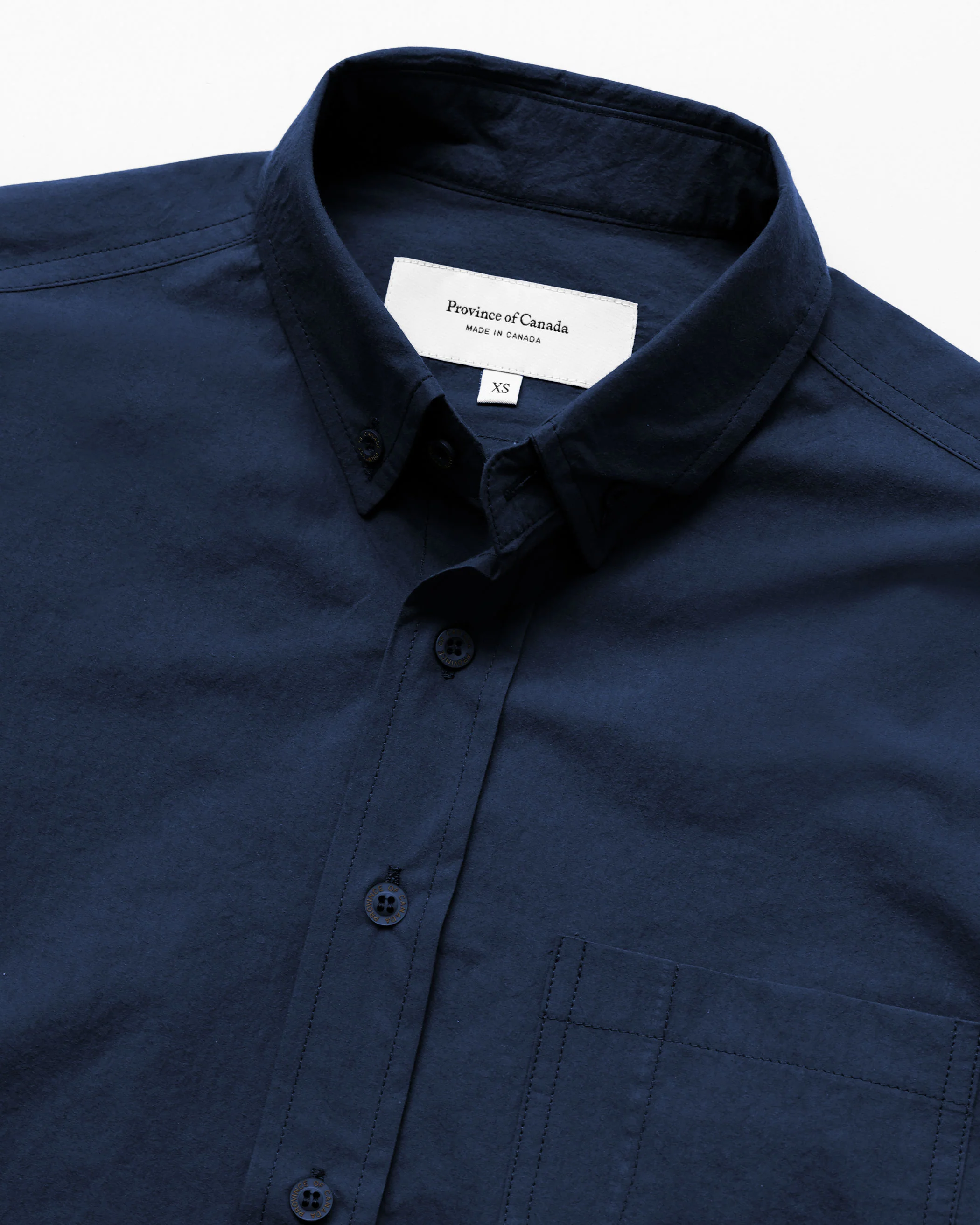 Washed Poplin Shirt Navy - Unisex - Image 4